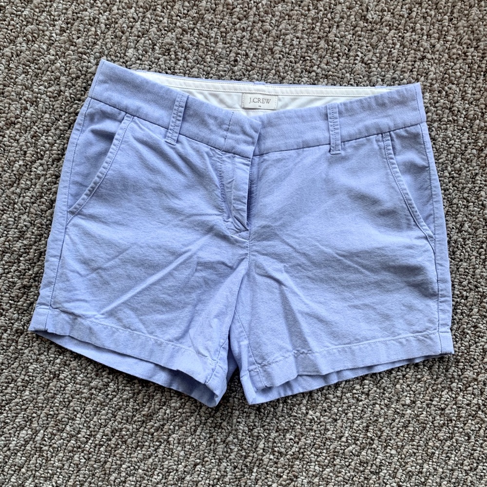 Light Blue Linen J Crew Shorts
